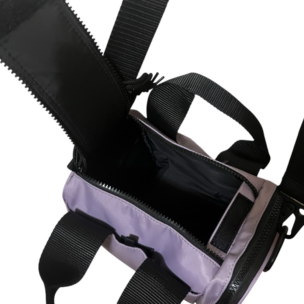 !!SOLD!! FABLETICS LILAC MINI TOTE BAG CROSSBODY PURSE NYLON SHOULDER GYM - Picture 4 of 16